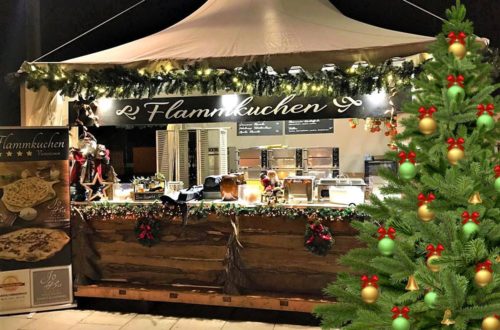 Flammkuchen auf dem eigenen Firmenweihnachtsmarkt